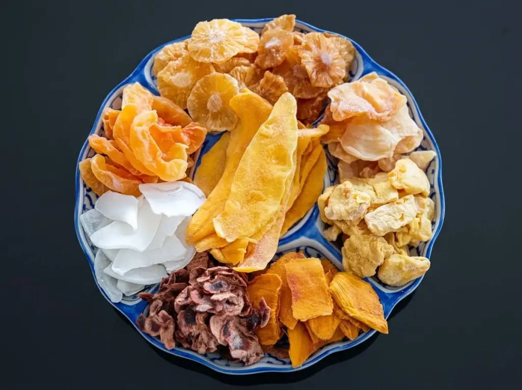 Dehydrated fruit at the Aim Thai processing line, Thailand